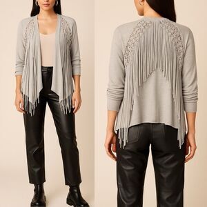 Rebecca Taylor Fringe Cardigan 